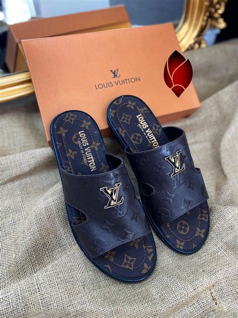 lv slippers fake|lv slippers men.